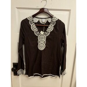 prAna Lily Brown Cotton Tunic Size S NWT $55